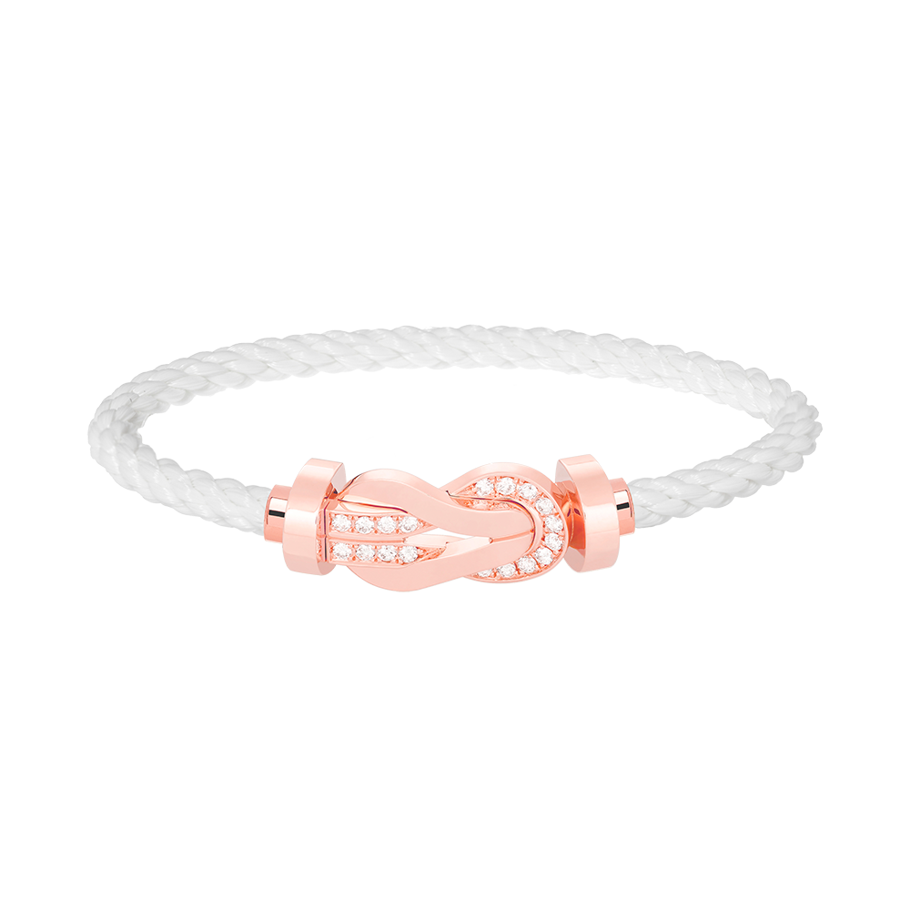 [Edler Schmuck]CHANCE GROSSES 8-FACH-ARMBAND MIT HALBDIAMANTEN UND SCHNALLE ROSÉGOLD