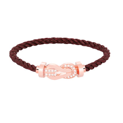 [Edler Schmuck]CHANCE GROSSES 8-FACH-ARMBAND MIT HALBDIAMANTEN UND SCHNALLE ROSÉGOLD