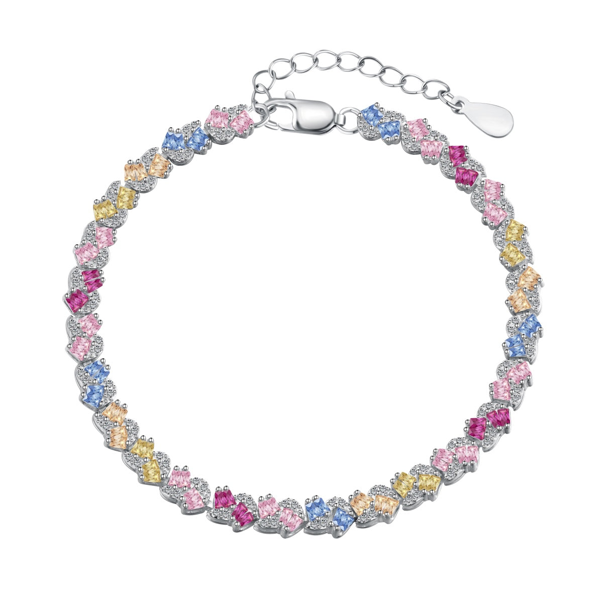 [Edler Schmuck] Verziertes buntes Party-Armband in Blumenform