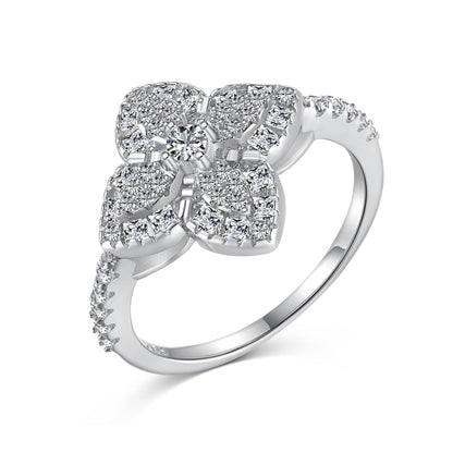 [Noble Jewelry]Luxurious Colorful Flower Shape Banquet Ring