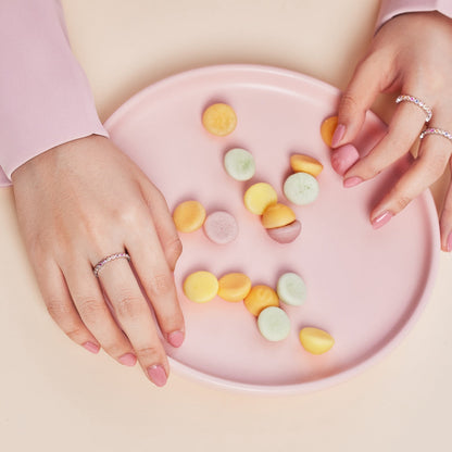 [Noble Jewelry]Unique Scintillating Round Cut Daily Ring