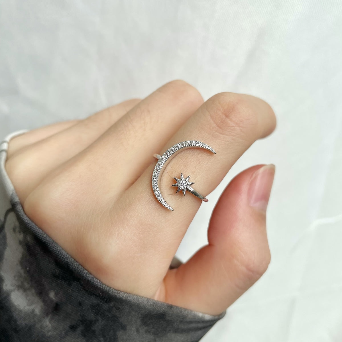 [Edler Schmuck]Eternity Mond &amp; Stern Ring