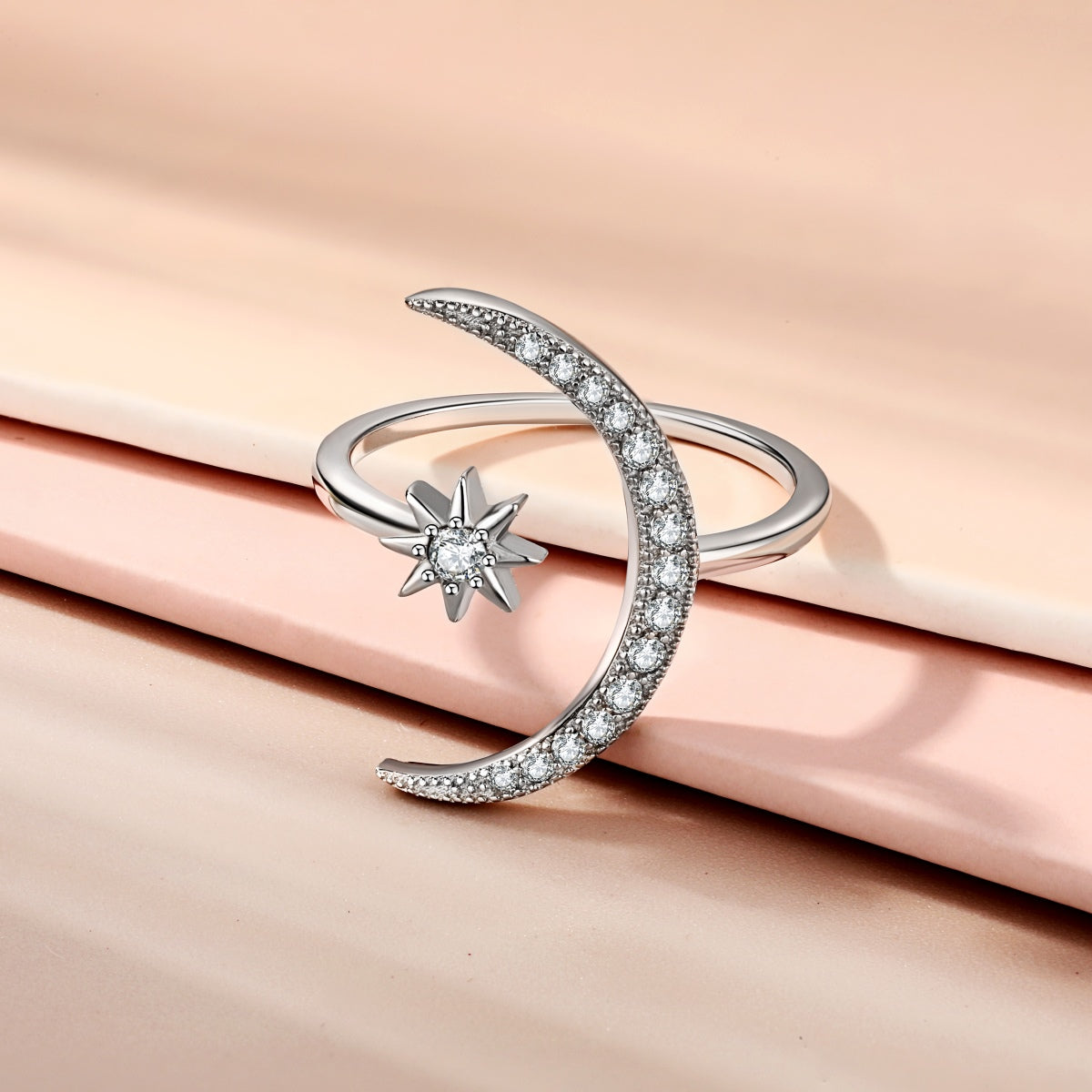 [Edler Schmuck]Eternity Mond &amp; Stern Ring