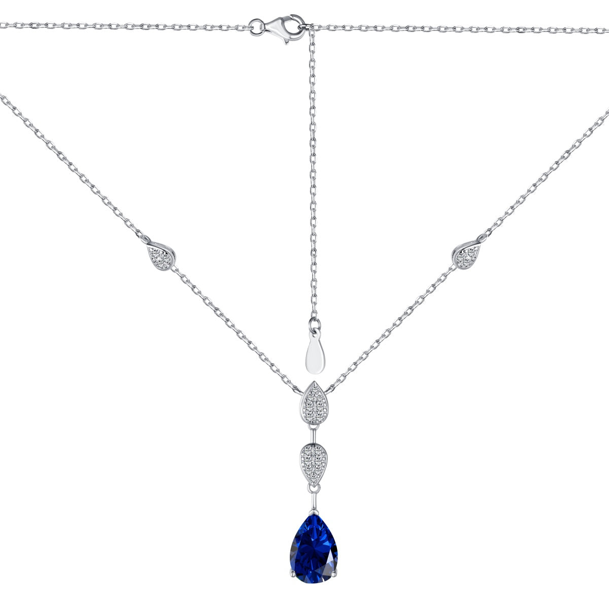 [Noble Jewelry]Dazzling Pear Cut Necklace