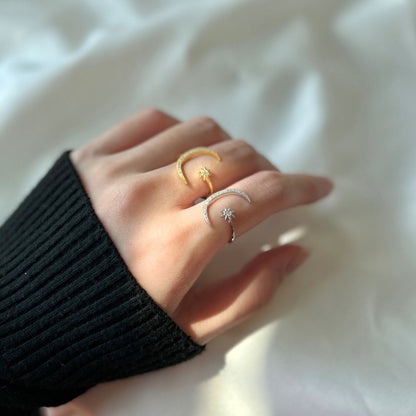 [Edler Schmuck]Eternity Mond &amp; Stern Ring