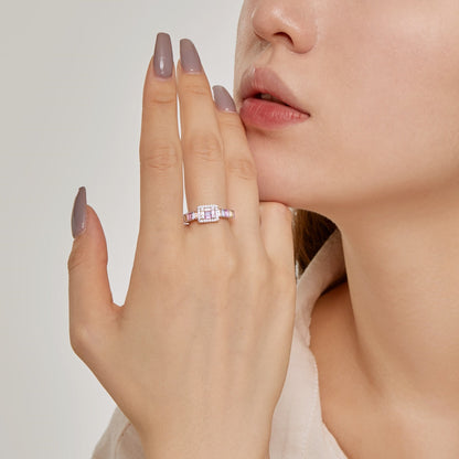 [Noble Jewelry]Exquisite Colorful Radiant Cut Party Ring