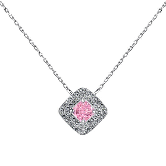 [Noble Jewelry]Sparkling Asscher Cut Necklace