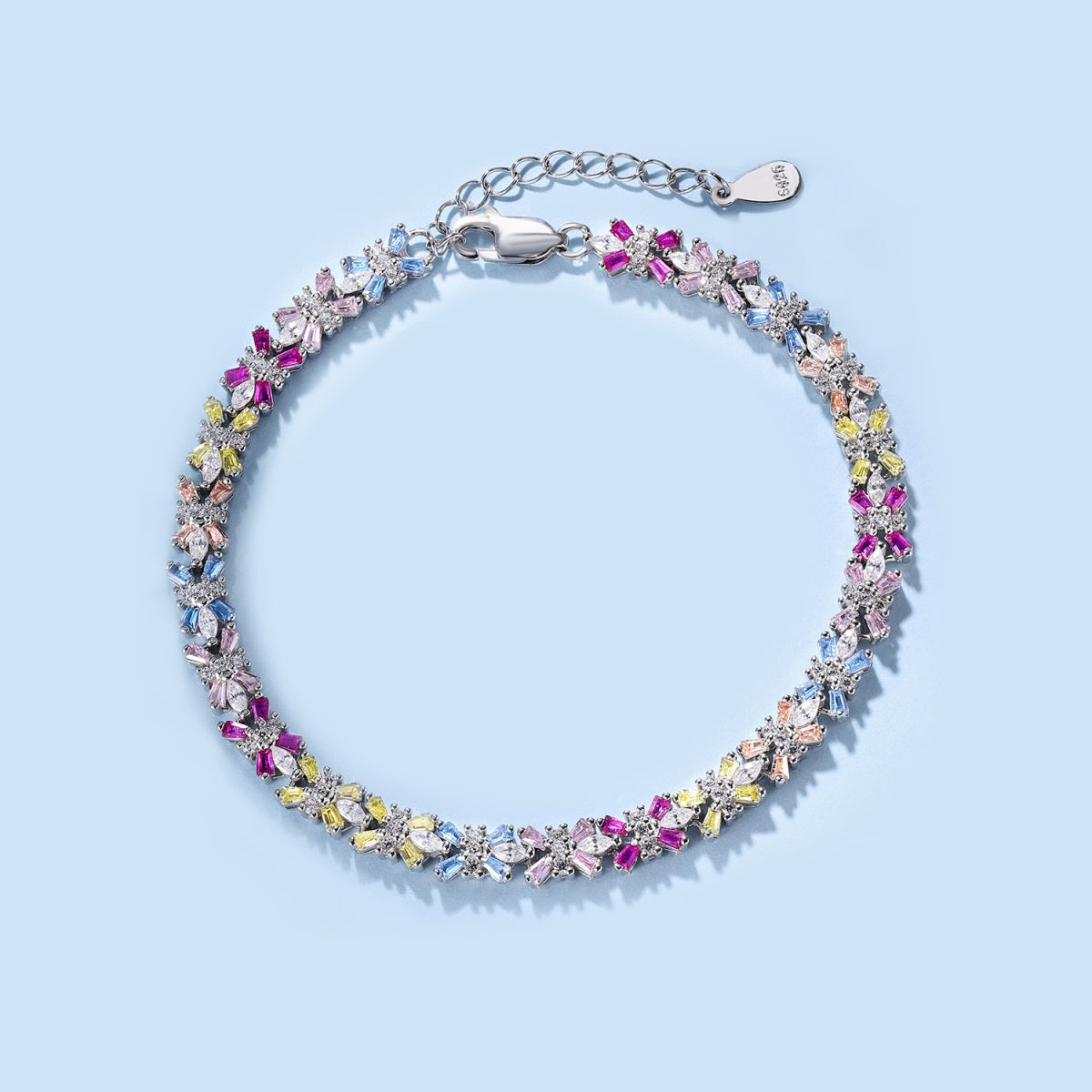 [Edler Schmuck] Strahlend buntes Party-Armband im Smaragdschliff