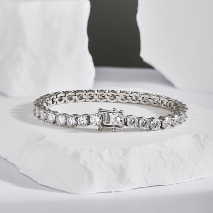 [Noble Jewelry]Ornate Sparkling Round Cut Wedding Bracelet