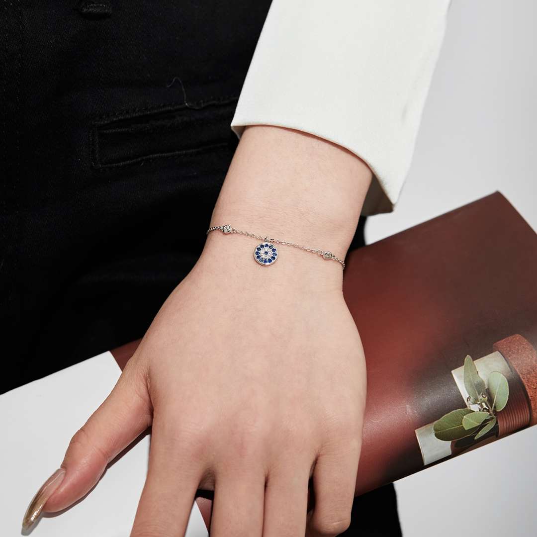 [Noble Jewelry]Devil's Eye Round Shape Bracelet