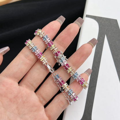 [Noble Jewelry]Sparkling Exquisite Multi Cut Party Bracelet