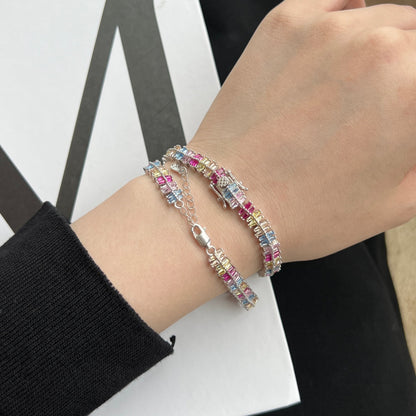 [Noble Jewelry]Sparkling Exquisite Multi Cut Party Bracelet