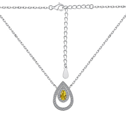 [Noble Jewelry]Sparkling Pear Cut Necklace