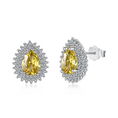 [Noble Jewelry]Delicate Gorgeous Pear Cut Daily Earrings