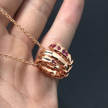 [Edler Schmuck] SERPENTI ANHÄNGER HALSKETTE