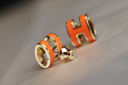 [Edler Schmuck] MINI POP H OHRRINGE ORANGE