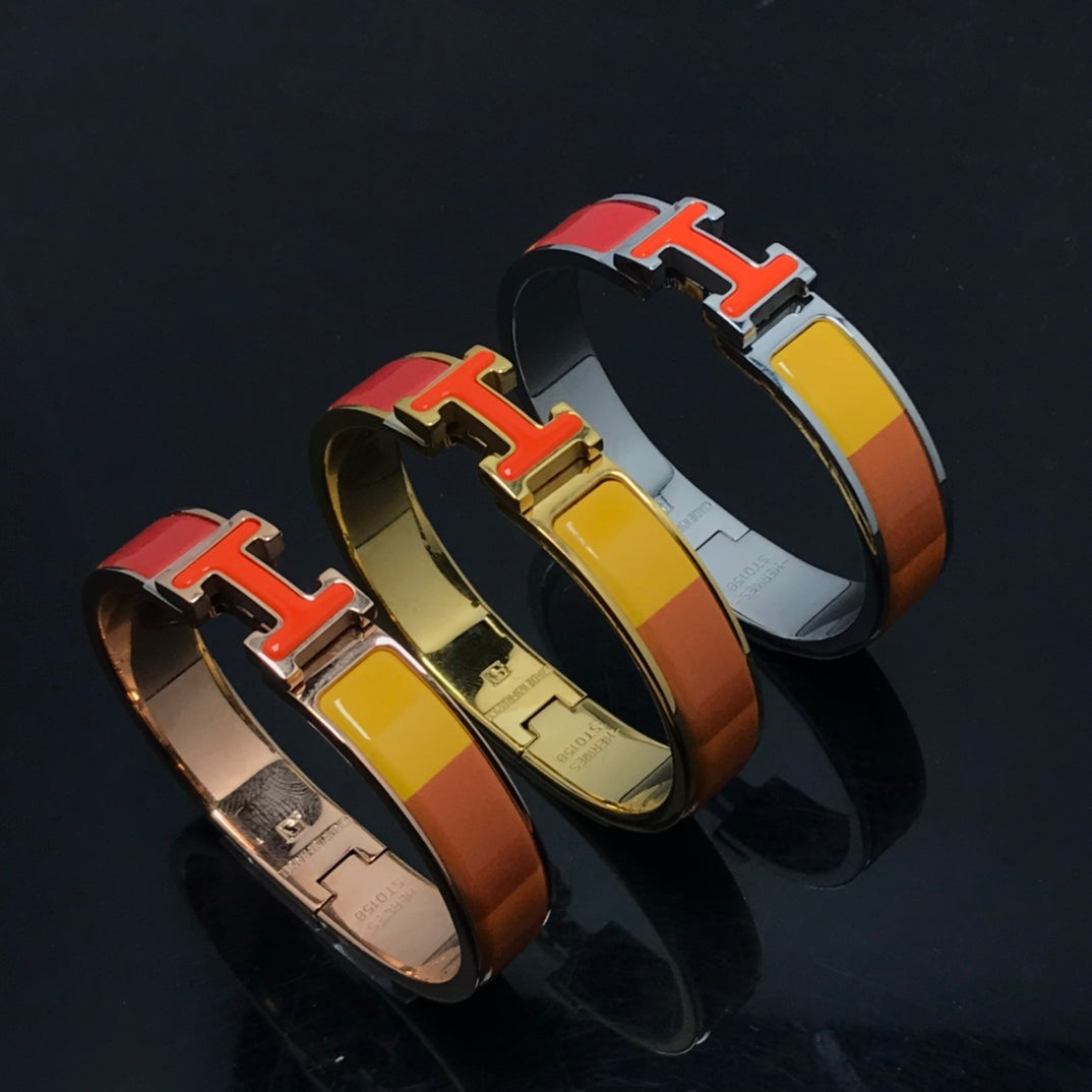 [Edler Schmuck]H ARMBAND ORANGE REGENBOGEN KERAMIK