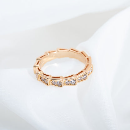 [Edler Schmuck] SERPENTI RING ROTGOLD MIT DIAMANTEN 3MM