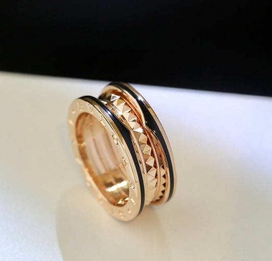 [Edler Schmuck] ZERO 1 GOLD SCHWARZER KERAMIKRING