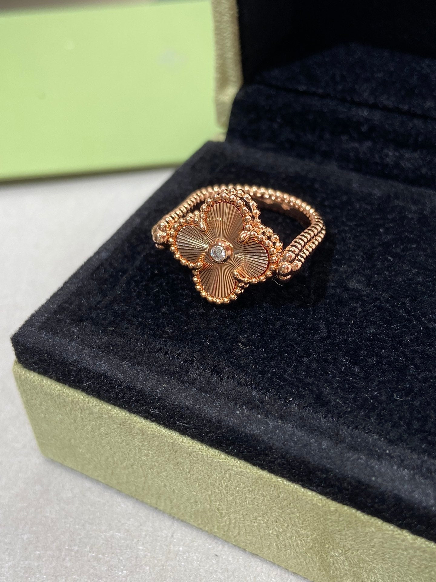 [Edler Schmuck]CLOVER RIVERSIBLE ROSÉGOLDRING