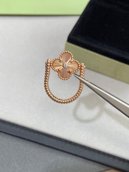 [Edler Schmuck]CLOVER RIVERSIBLE ROSÉGOLDRING