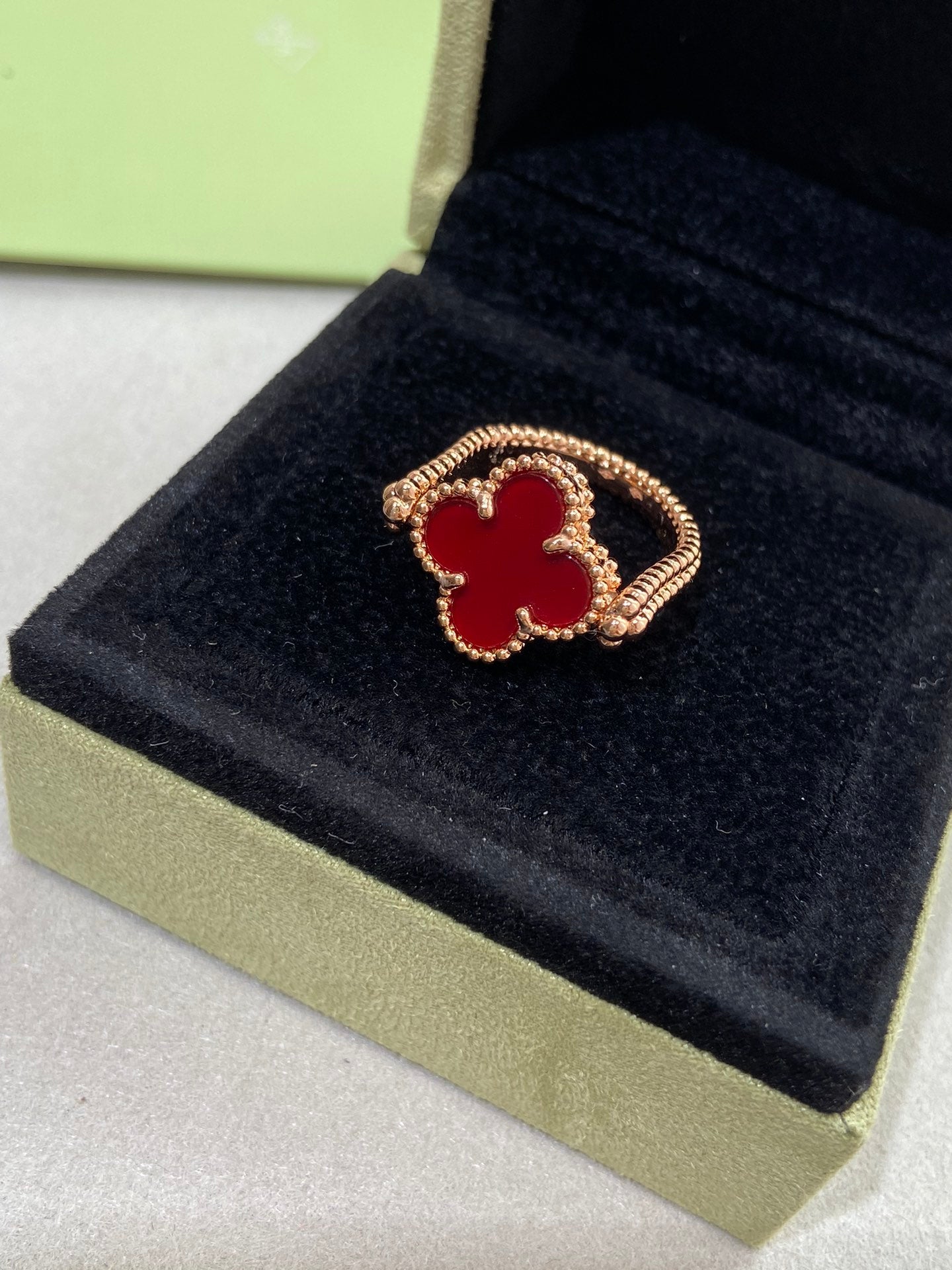 [Edler Schmuck]CLOVER RIVERSIBLE ROSÉGOLDRING