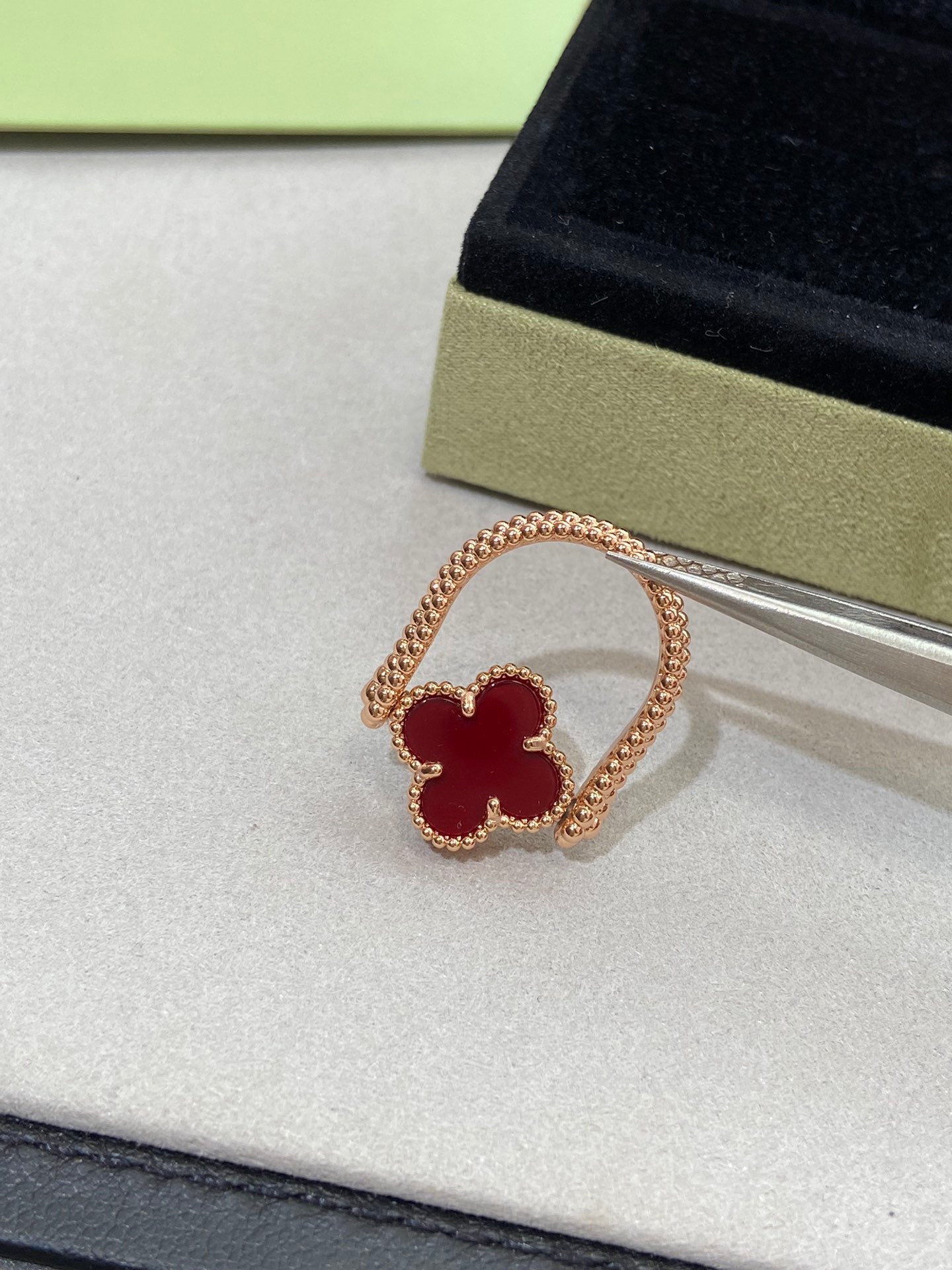 [Edler Schmuck]CLOVER RIVERSIBLE ROSÉGOLDRING