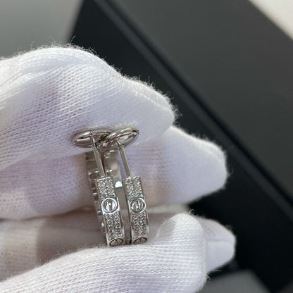 [Edler Schmuck]Liebe Diamant Silber Creolen