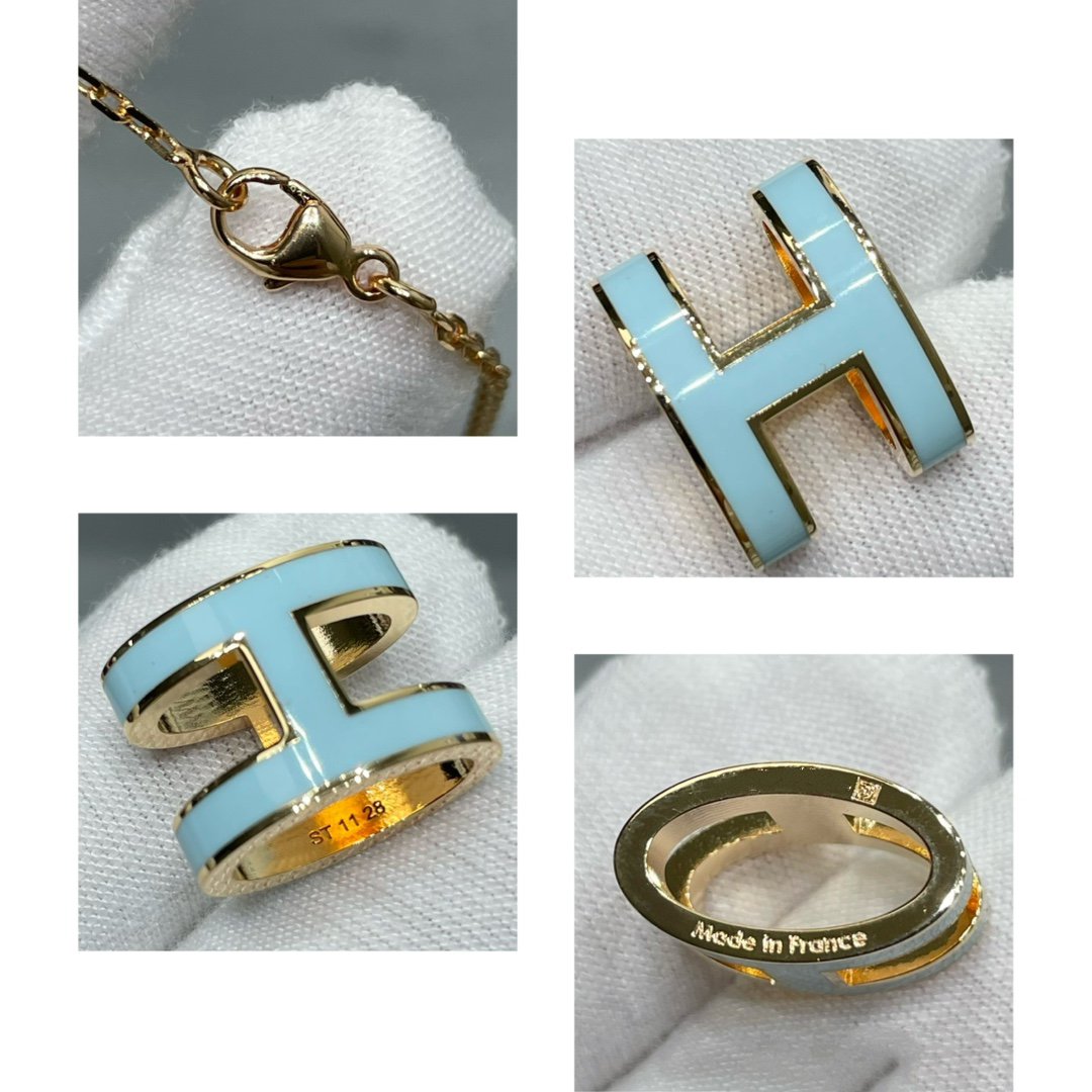 [Edler Schmuck] POP ​​H HIMMELBLAU HALSKETTE