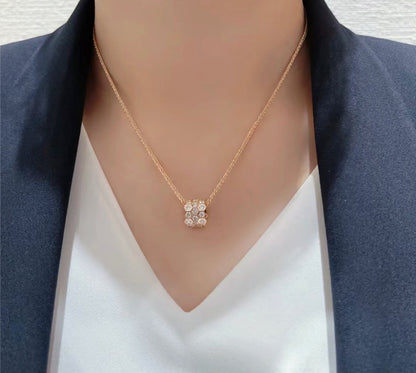 [Edler Schmuck] BEE LOVE DIAMANT GEPAPPT 3 REIHE HALSKETTE 