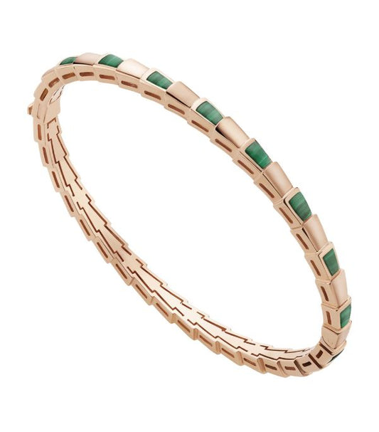 [Edler Schmuck]SERPENTI ARMBAND ROSGOLD MALACHIT 