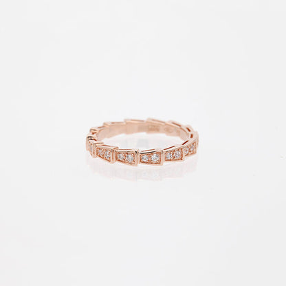 [Edler Schmuck] SERPENTI RING ROTGOLD MIT DIAMANTEN 3MM