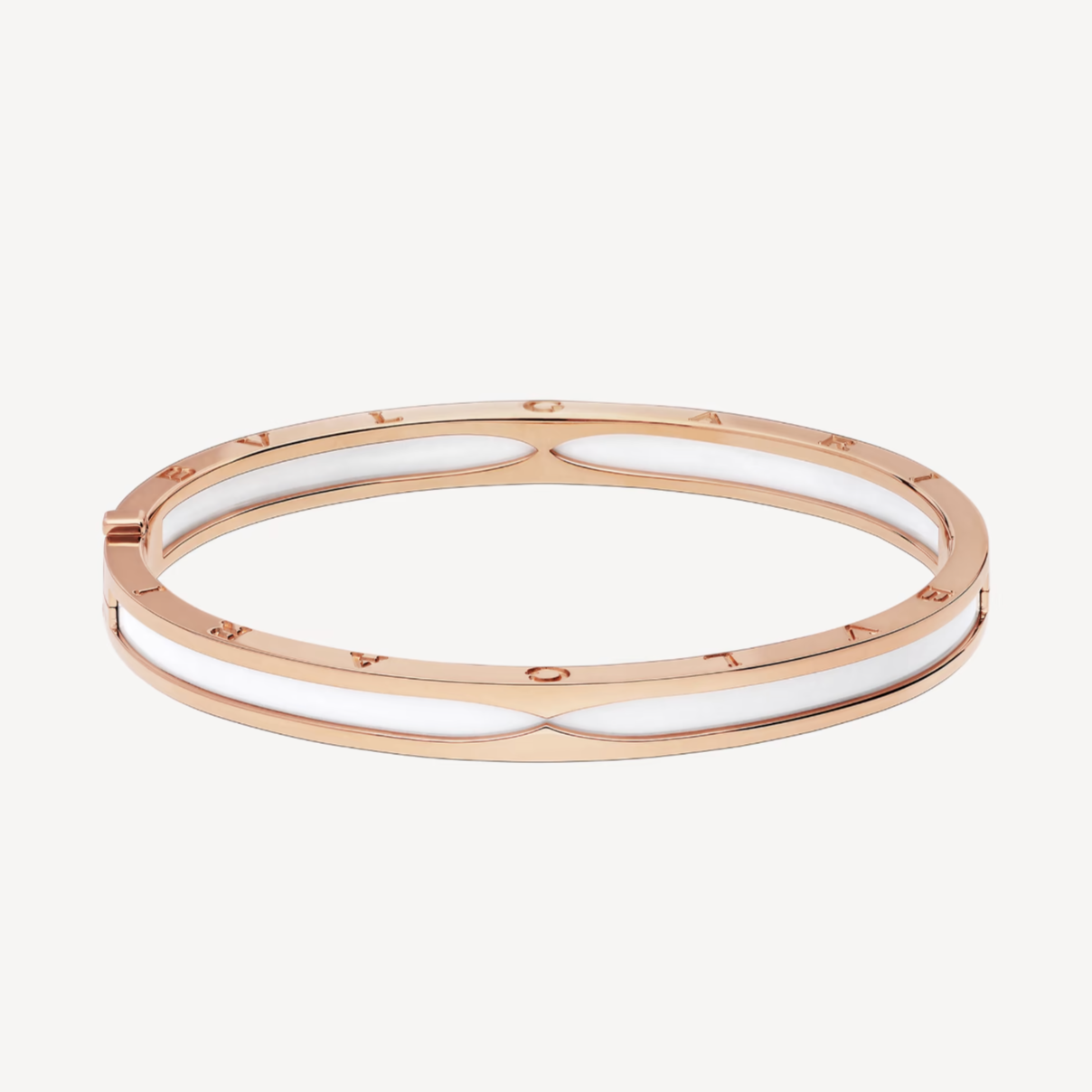 [Edler Schmuck]ZERO 1 ROSA GOLD MIT WEISSEM KERAMIKARMBAND