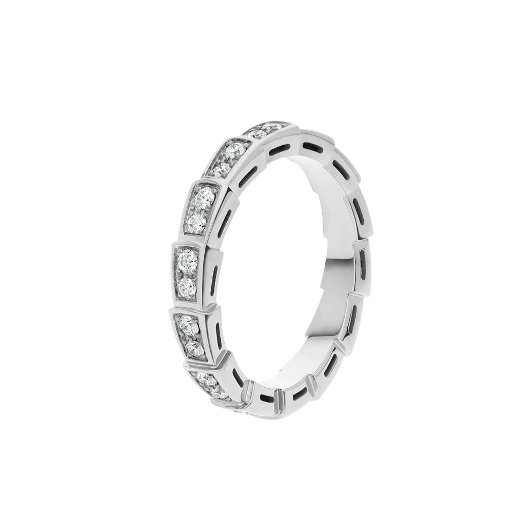 [Edler Schmuck] SERPENTI RING SILBER DIAMANT GEPAPERT 3MM