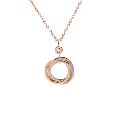 [Edler Schmuck]TRINITY SILBER GOLD ROSA GOLD HALSKETTE