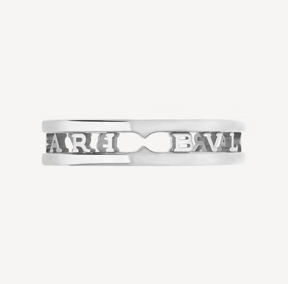 [Edler Schmuck]ZERO 1 ONE-BAND MIT DURCHBROCHENEM LOGO-SPIRALRING