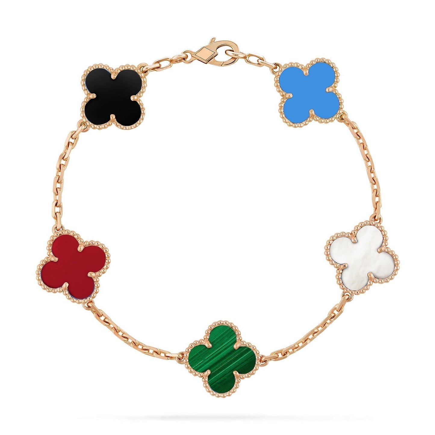 [Edler Schmuck]CLOVER 5 MOTIVE MULTICOLOR ARMBAND