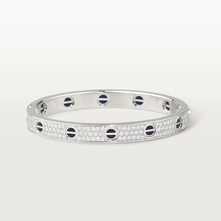 [Edler Schmuck] LIEBE ARMBAND 6,1 MM DIAMANT-BEPASTET KERAMIK 