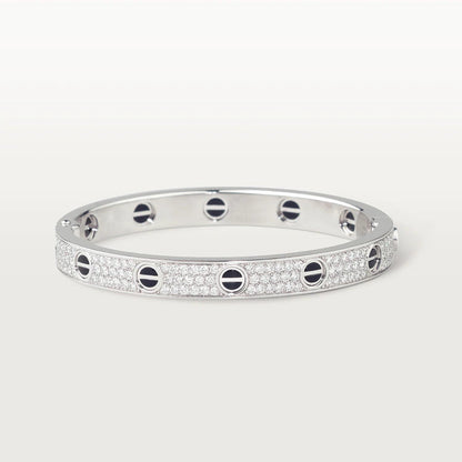 [Edler Schmuck] LIEBE ARMBAND 6,1 MM DIAMANT-BEPASTET KERAMIK 