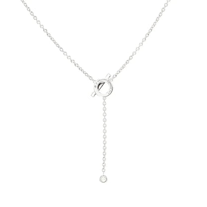 [Edler Schmuck]FINESSE SILBER DIAMANT HALSKETTE