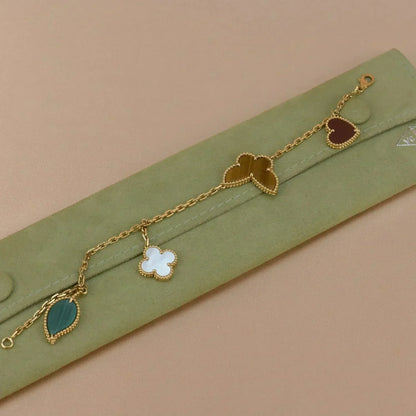 [Edler Schmuck] GOLDARMBAND „LUCKY SPRING 5“ 