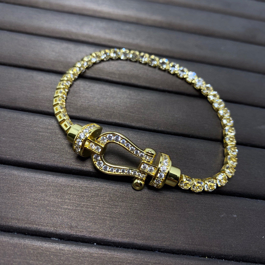 [Noble Jewelry]FORCE  LARGE HORSESHOE FULL DIAMOND TENNIS BRACELET