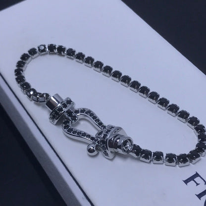 [Noble Jewelry]FORCE  LARGE HORSESHOE FULL DIAMOND TENNIS BRACELET