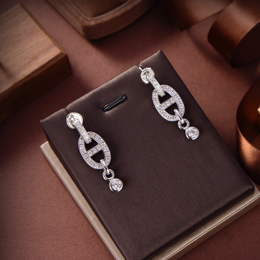 [Noble Jewelry]HM CHAINE DIAMOND EARRINGS