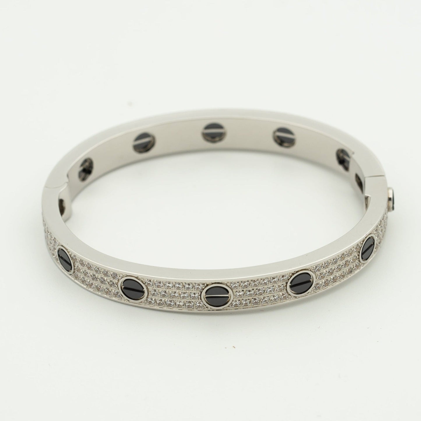 [Edler Schmuck] LIEBE ARMBAND 6,1 MM DIAMANT-BEPASTET KERAMIK 