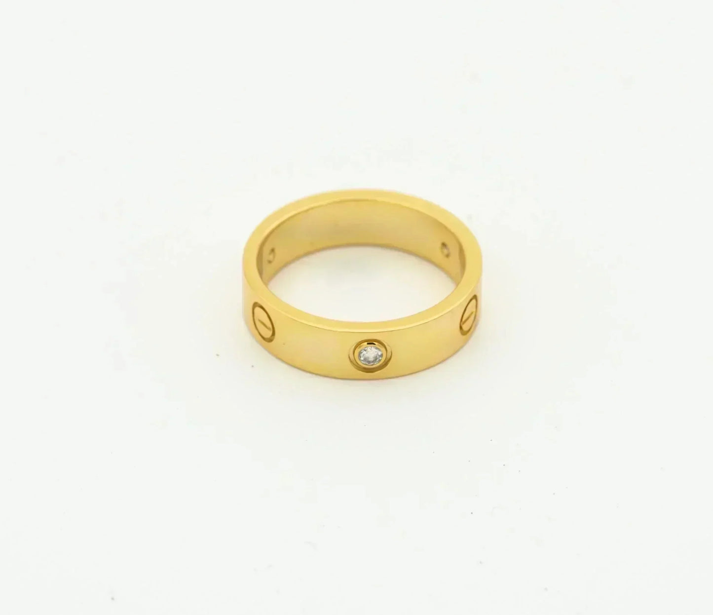 [Edler Schmuck] LIEBESRING 4MM 1 DIAMANT GOLD