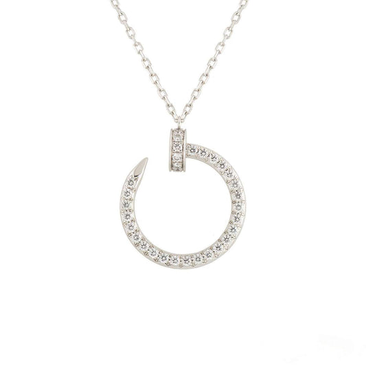 [Edler Schmuck]JUSTE HALSKETTE SILBER DIAMANTEN 