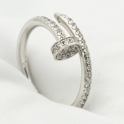 [Edler Schmuck]JUSTE RING 1,8 MM SILBER DIAMANTEN