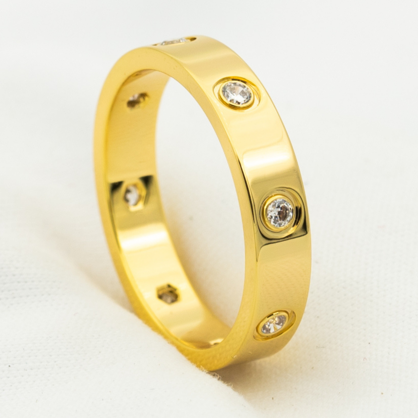 [Edler Schmuck] LIEBESRING 3,6 MM 8 DIAMANTEN