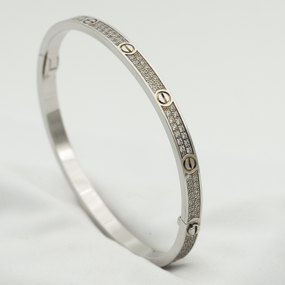 [Edler Schmuck] LIEBE ARMBAND 3,65 MM MIT DIAMANTEN GEPAPERT